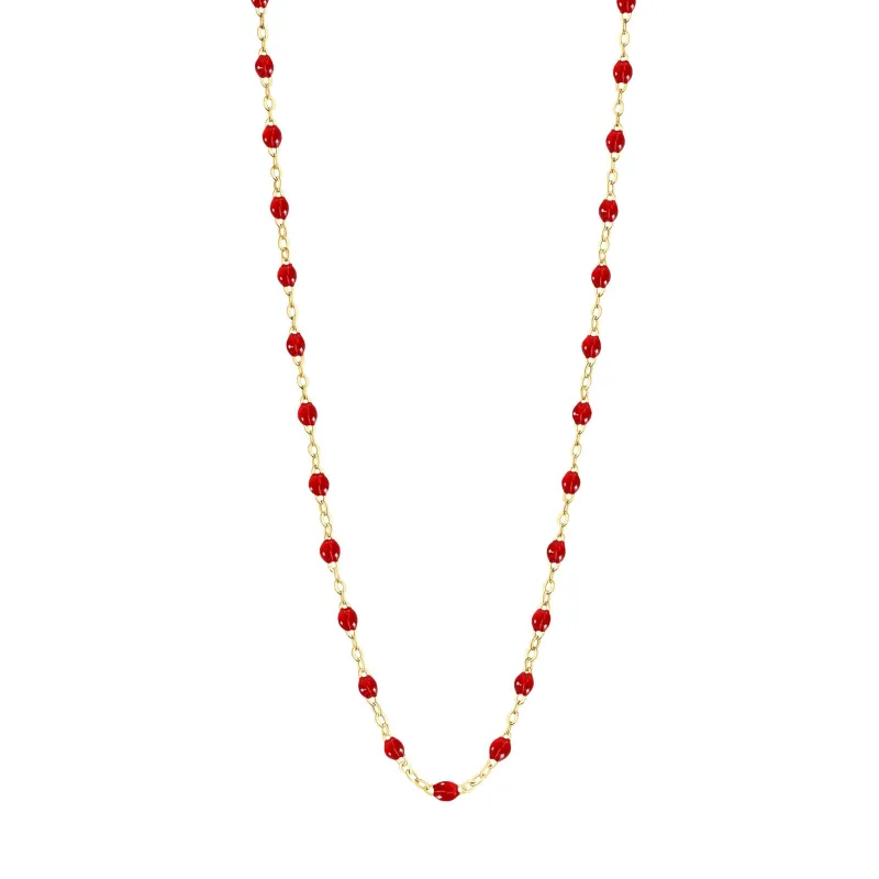Classic Gigi Ruby necklace, Yellow Gold, 17.7" made by Gigi Clozeau