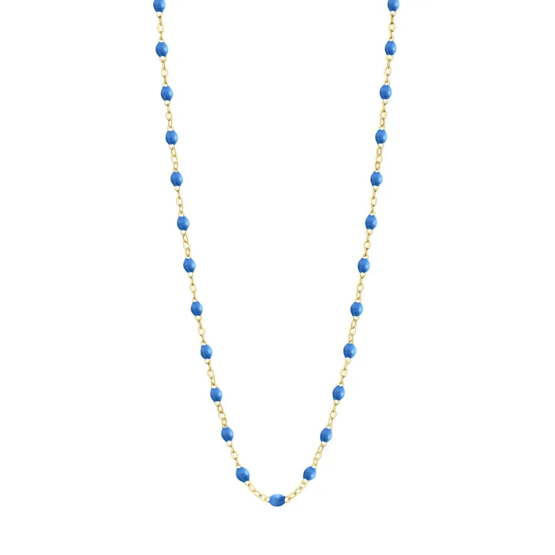 Classic Gigi Blue necklace, Yellow Gold, 17.7" made by Gigi Clozeau