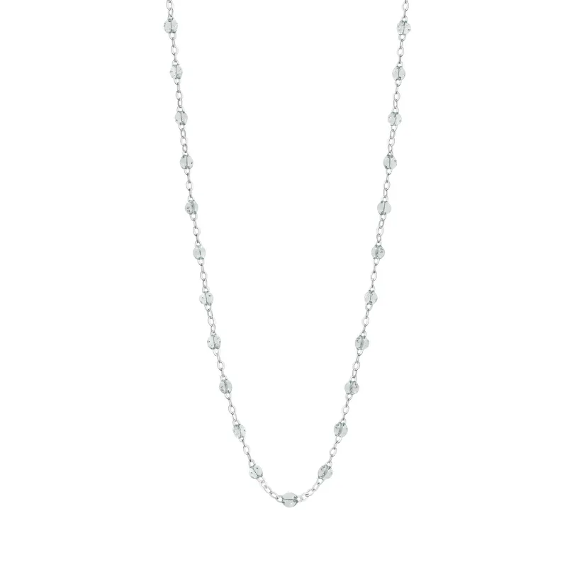 Classic Gigi Sparkle necklace, White Gold, 16.5" made by Gigi Clozeau