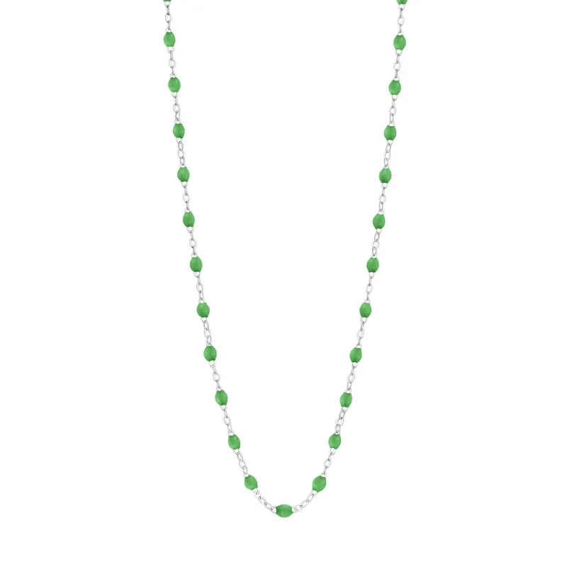 Classic Gigi Green necklace, White Gold, 16.5" made by Gigi Clozeau