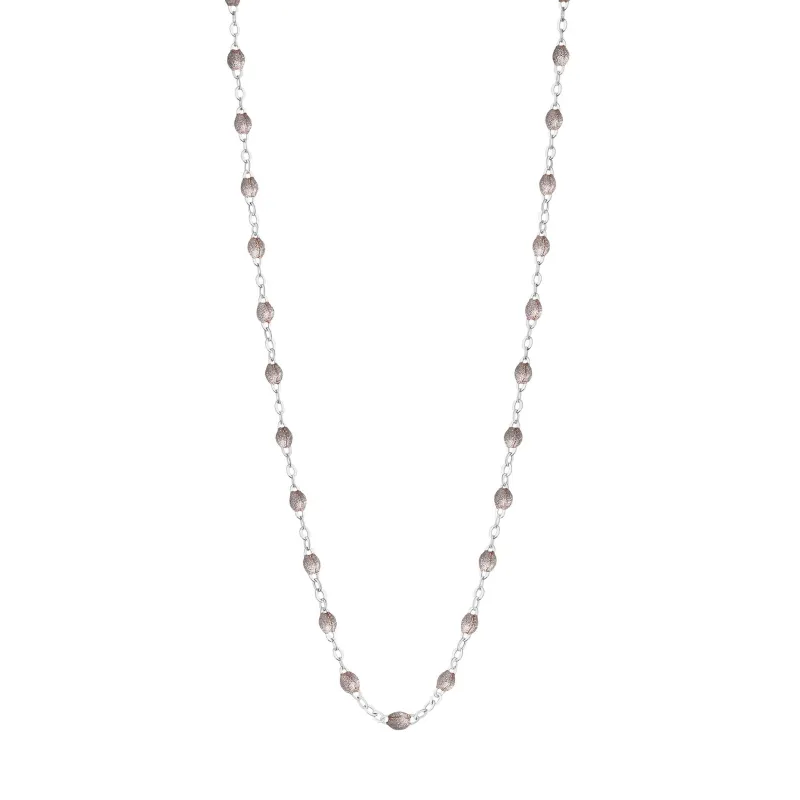 Classic Gigi Silver necklace, White Gold, 16.5" made by Gigi Clozeau