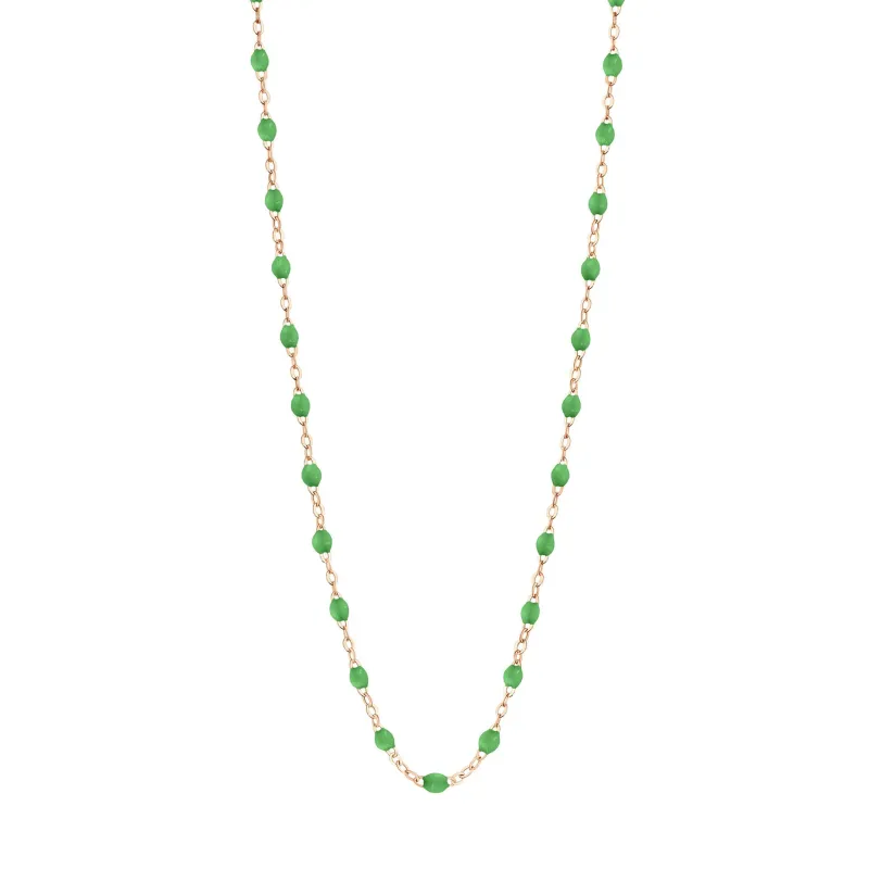 Classic Gigi Green necklace, Rose Gold, 16.5" made by Gigi Clozeau