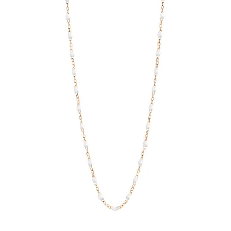 Classic Gigi White necklace, Rose Gold, 16.5" made by Gigi Clozeau