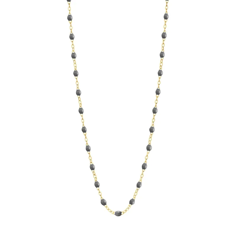 Classic Gigi Grey necklace, yellow gold, 16.5" made by Gigi Clozeau