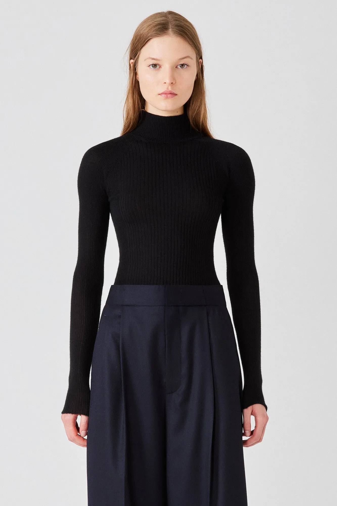 Ribbed cashmere silk lupetto sweater sold by SA SU PHI
