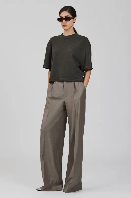 Cashmere cropped t-shirt made by SA SU PHI