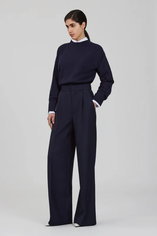Lea round neck lightweight cashmere sweater made by SA SU PHI
