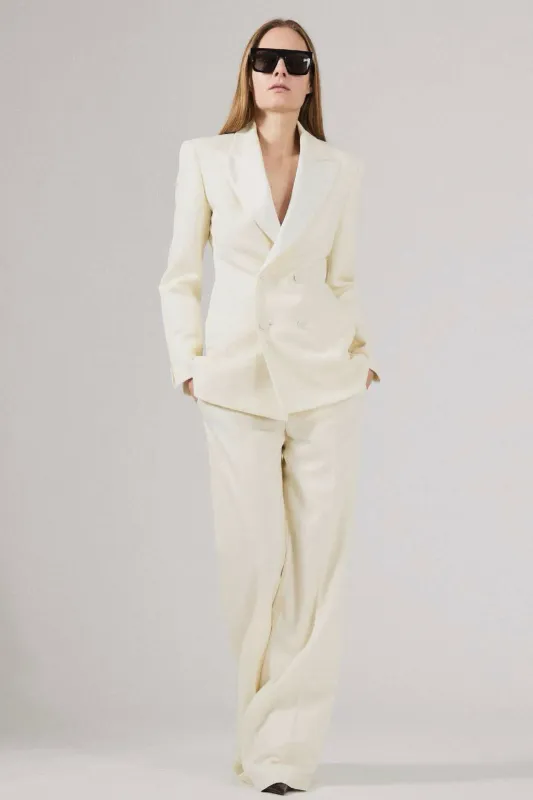Tuxedo double breast jacket with silk revere made by SA SU PHI