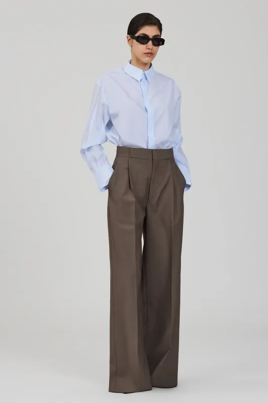 Bogart wool single pleat trousers made by SA SU PHI