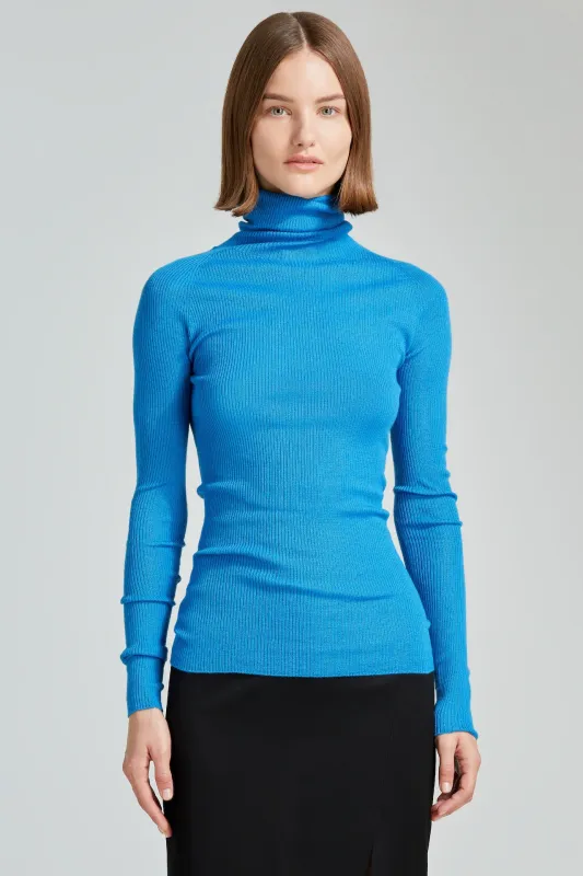 Ribbed cashmere silk turtleneck made by SA SU PHI