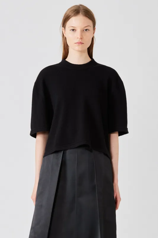 Cashmere cropped t-shirt made by SA SU PHI