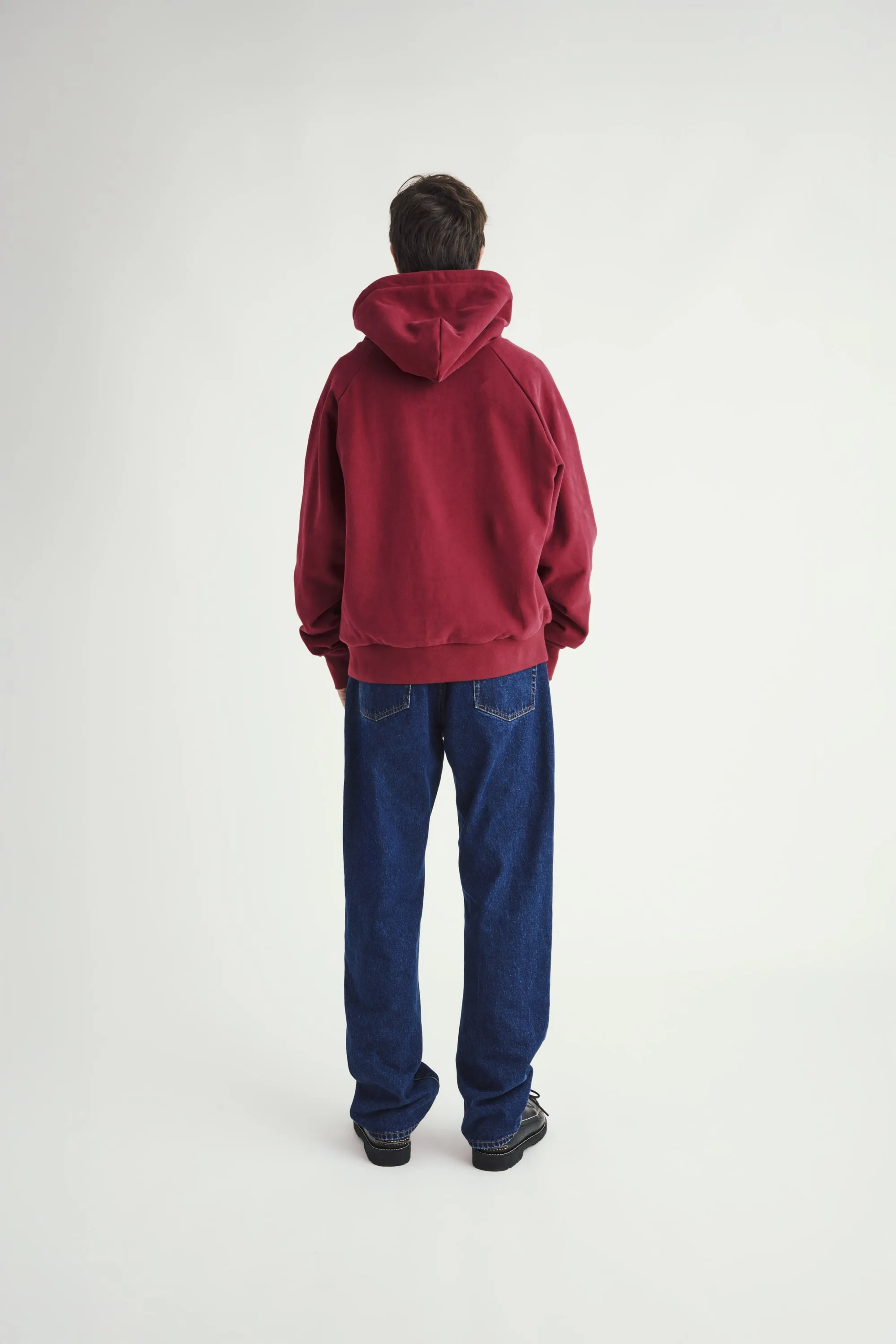 Waffle Zip Hoodie - Maroon sold by Adsum NYC product image thumbnail 4