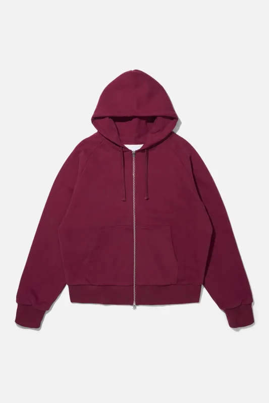 Waffle Zip Hoodie - Maroon made by Adsum