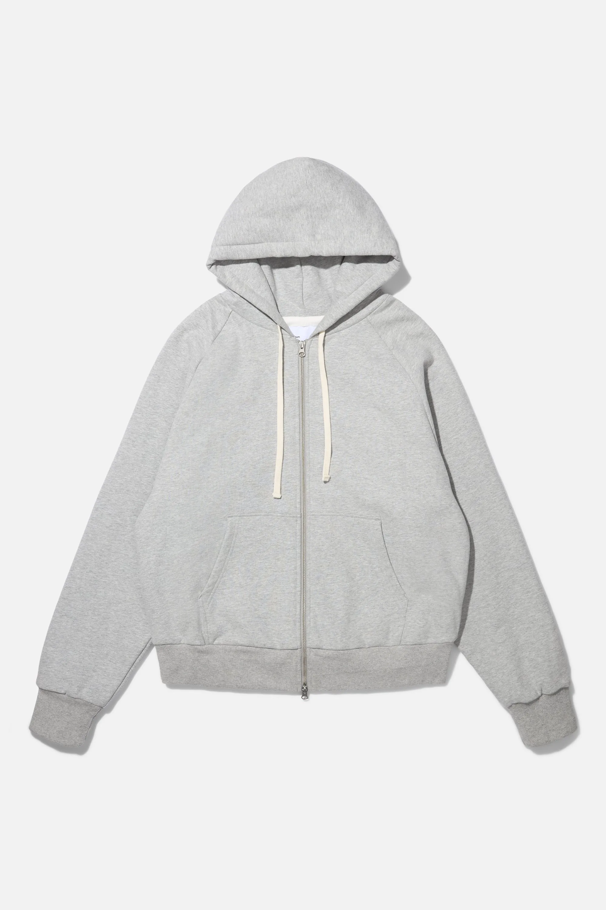 Waffle Zip Hoodie - Bleached Heather Grey sold by Adsum