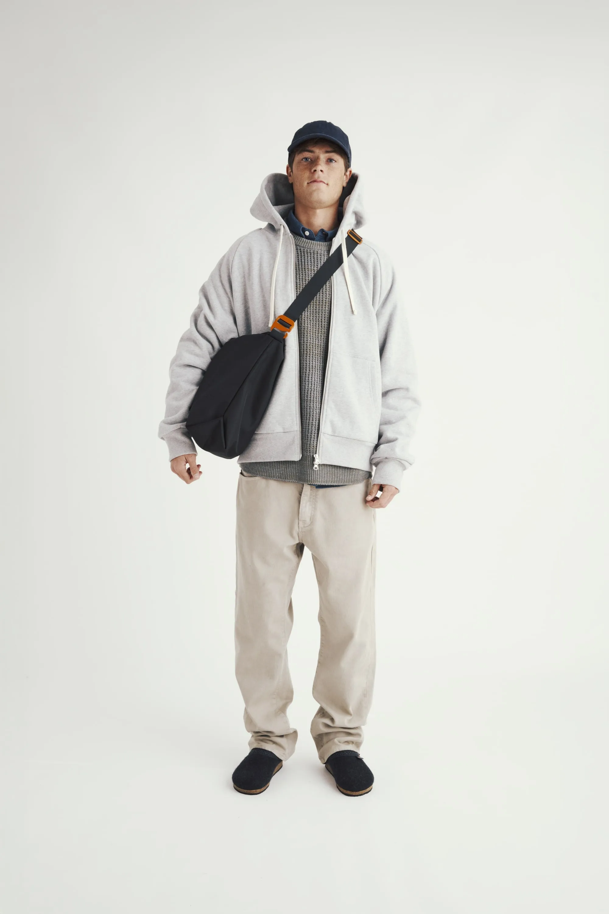 Waffle Zip Hoodie - Bleached Heather Grey sold by Adsum product image thumbnail 2