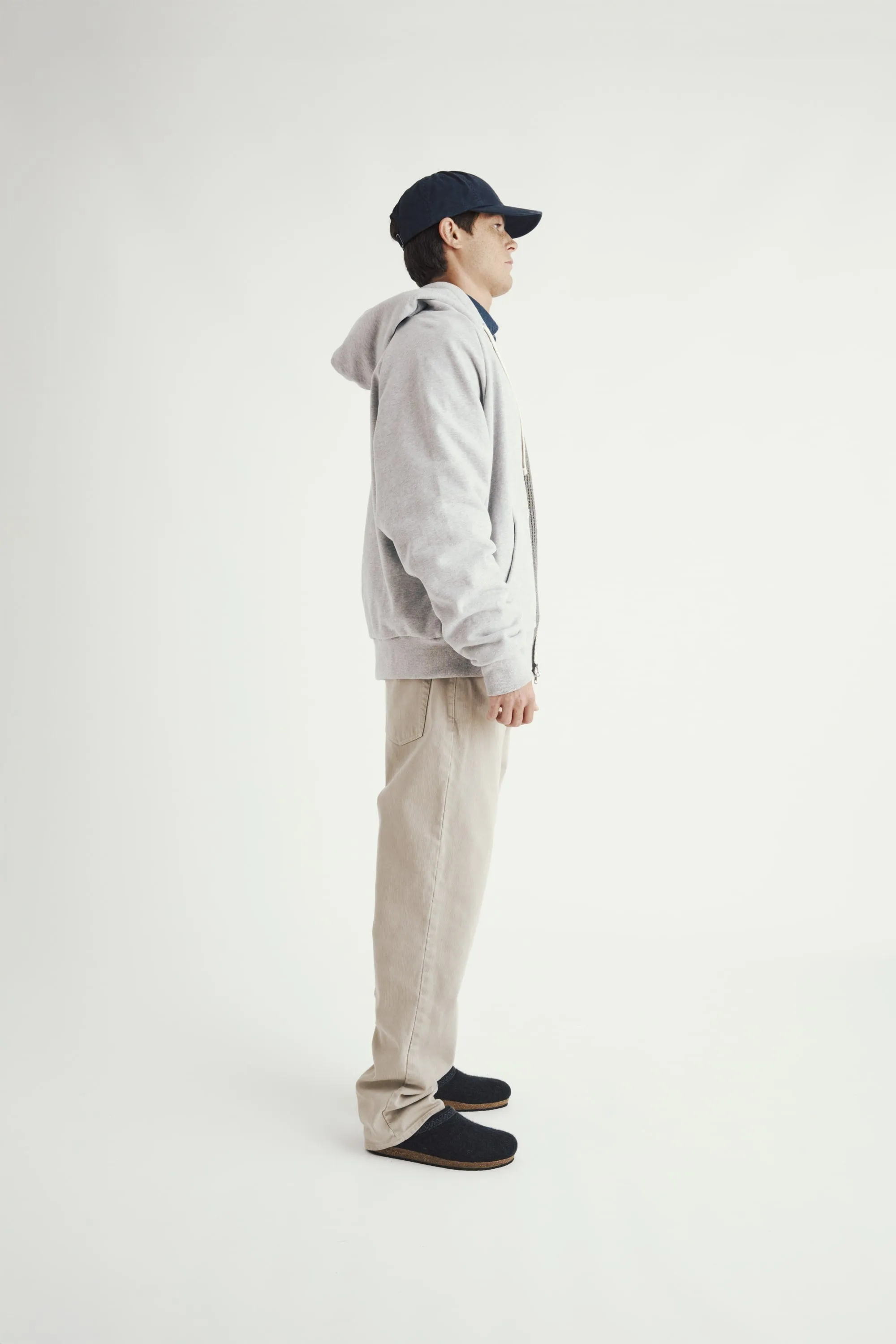 Waffle Zip Hoodie - Bleached Heather Grey sold by Adsum product image thumbnail 3