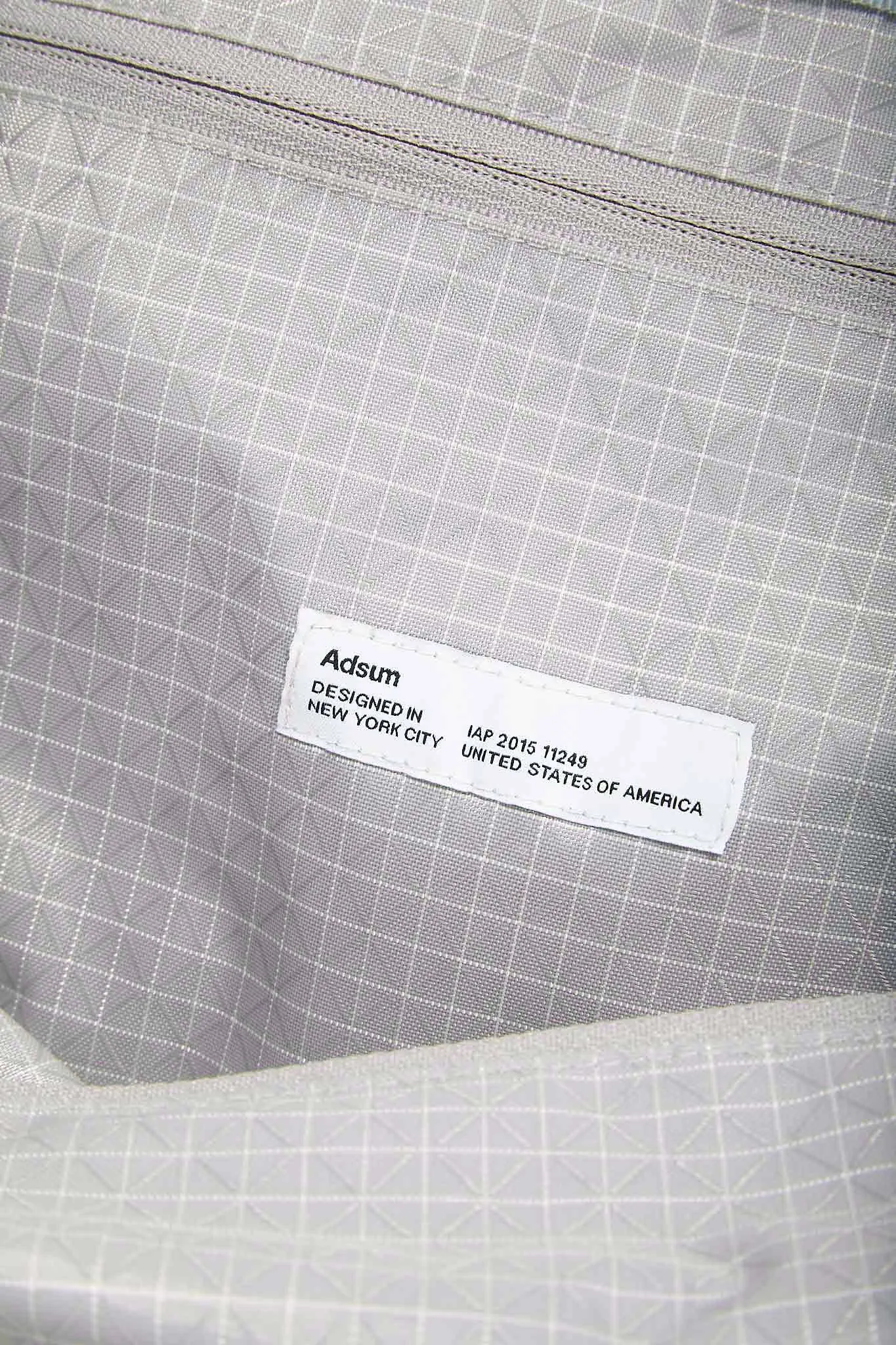 Zip Tote - Grey Ripstop sold by Adsum NYC product image thumbnail 2