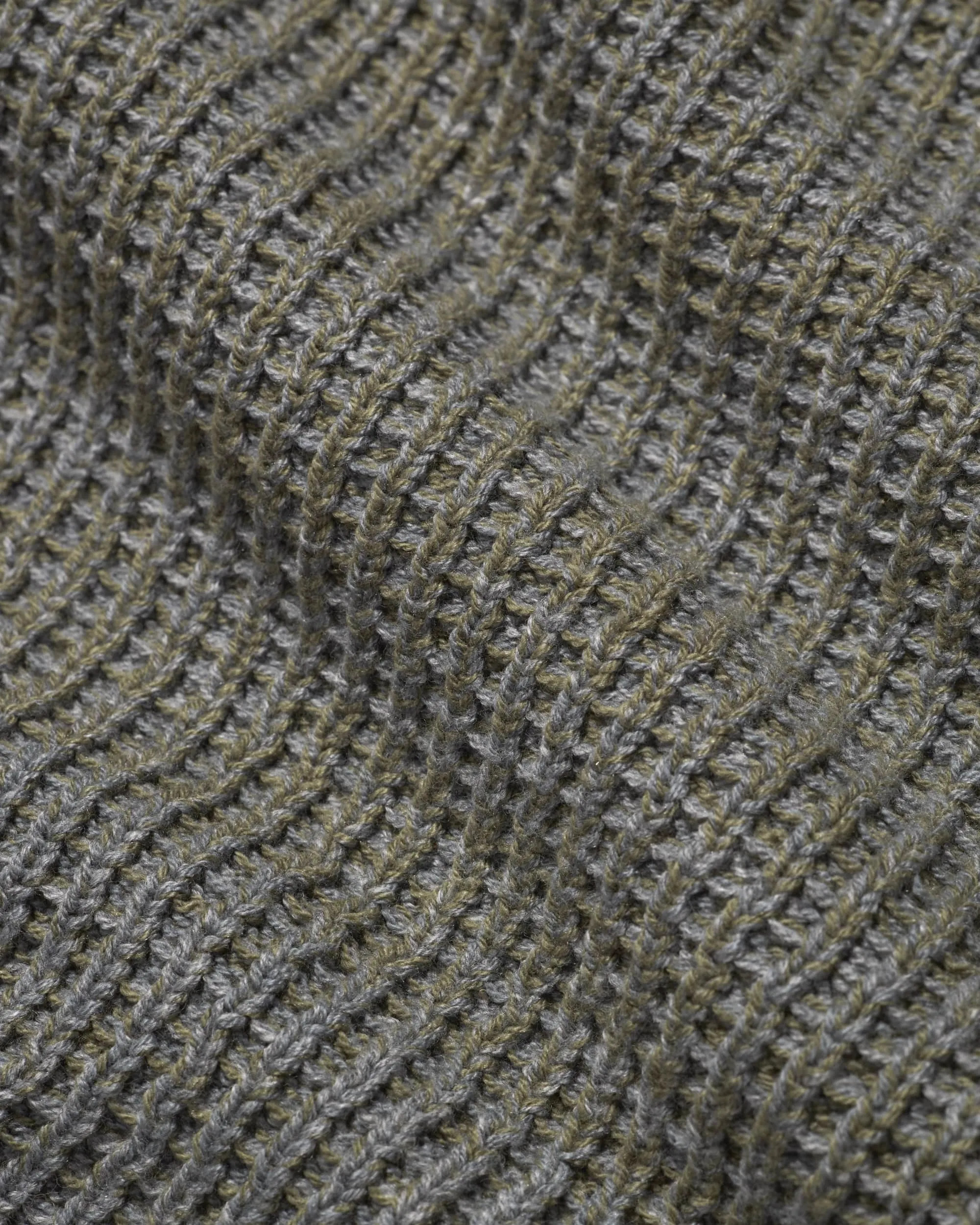 Waffle Knit Crewneck Sweater - Olive Heather sold by Adsum product image thumbnail 5