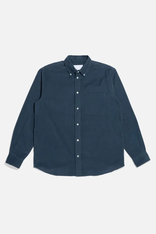 Oxford Premium Buttondown - Pinwheel Cord Navy made by Adsum