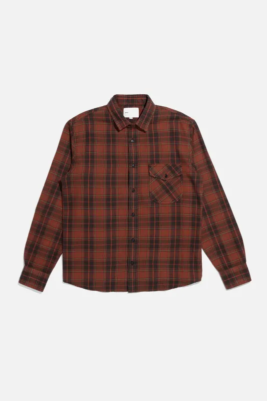 Single Pocket Workshirt - Red Black Check made by Adsum