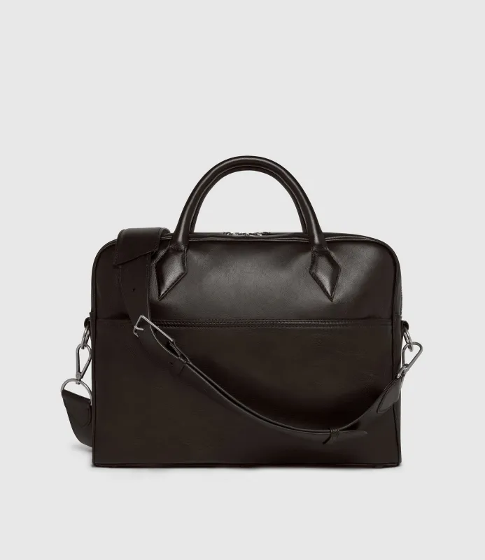 Closer Slim Briefcase Elvis Cacao made by Metier