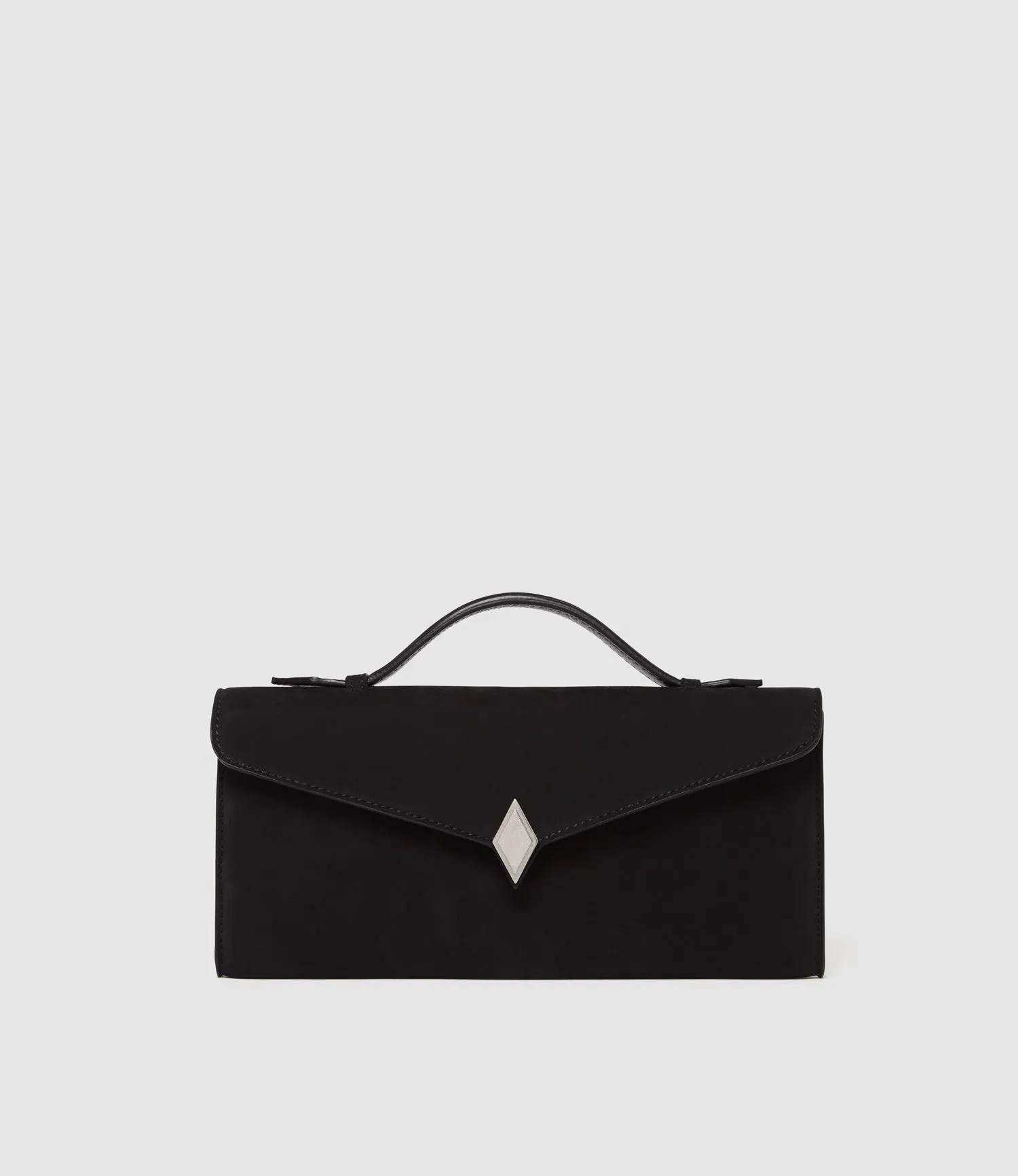 Edge Clutch Nubuck Black sold by Metier