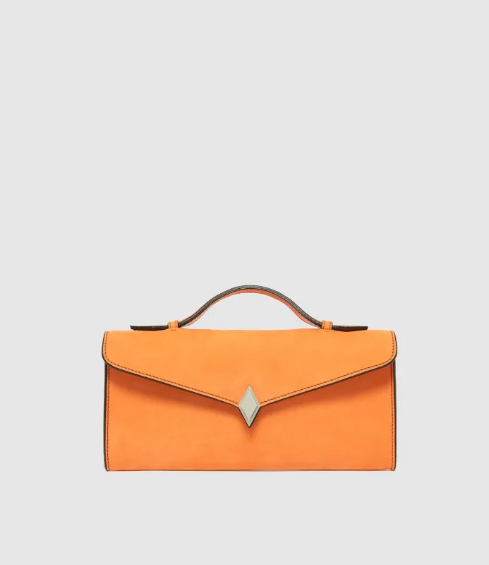 Edge Clutch Nubuck Tangerine made by Metier