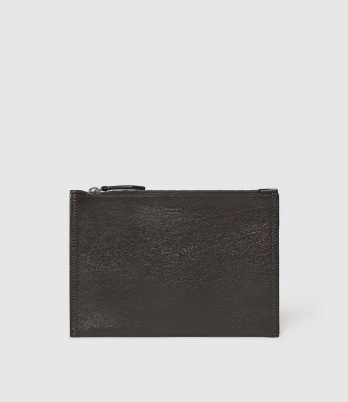Small Flat Pouch Elvis Anthracite made by Metier