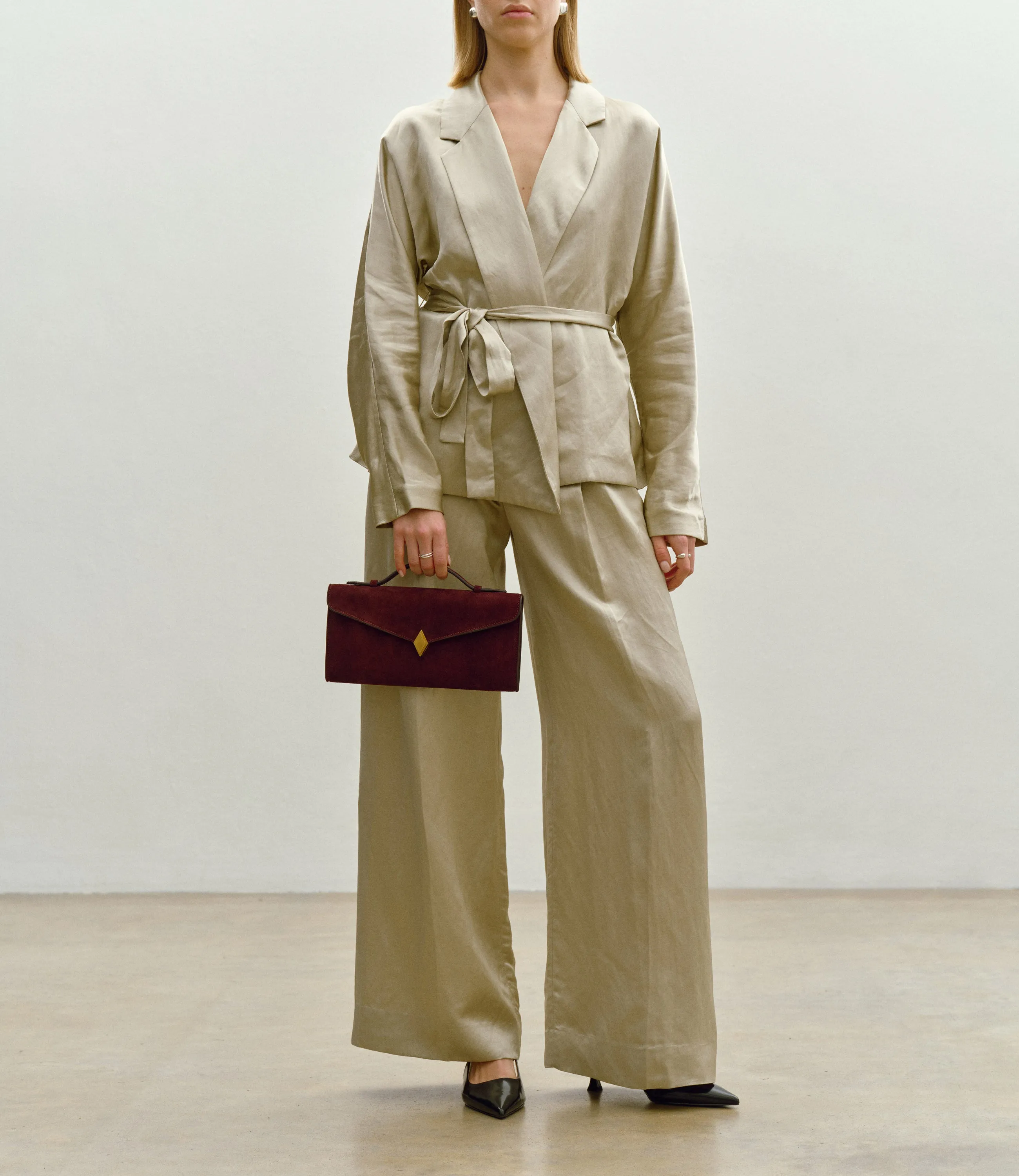 Edge Clutch Buttery Suede Amarone sold by Metier product image thumbnail 4