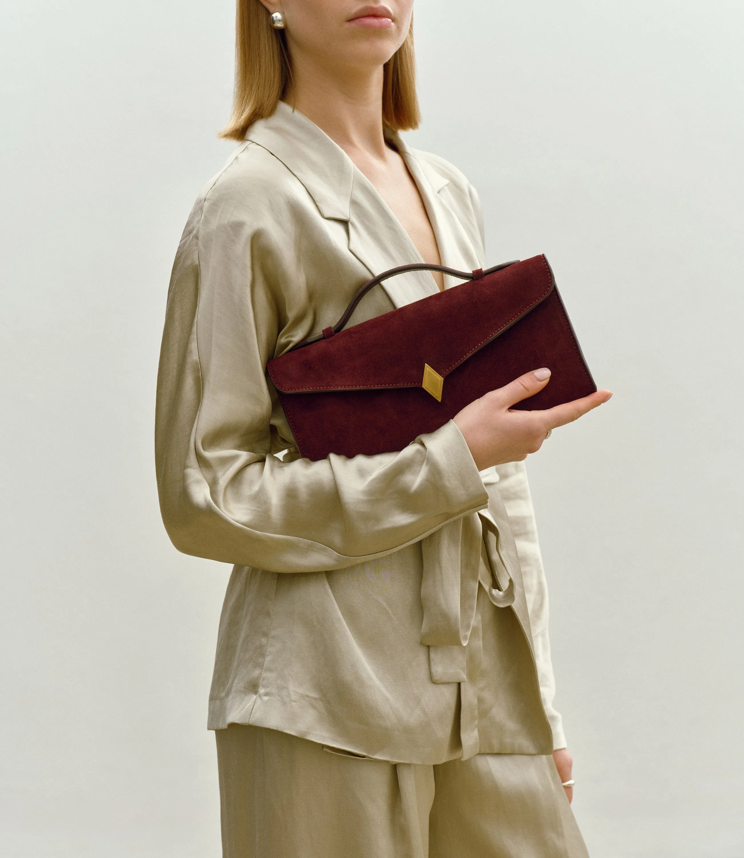 Edge Clutch Buttery Suede Amarone sold by Metier product image thumbnail 2