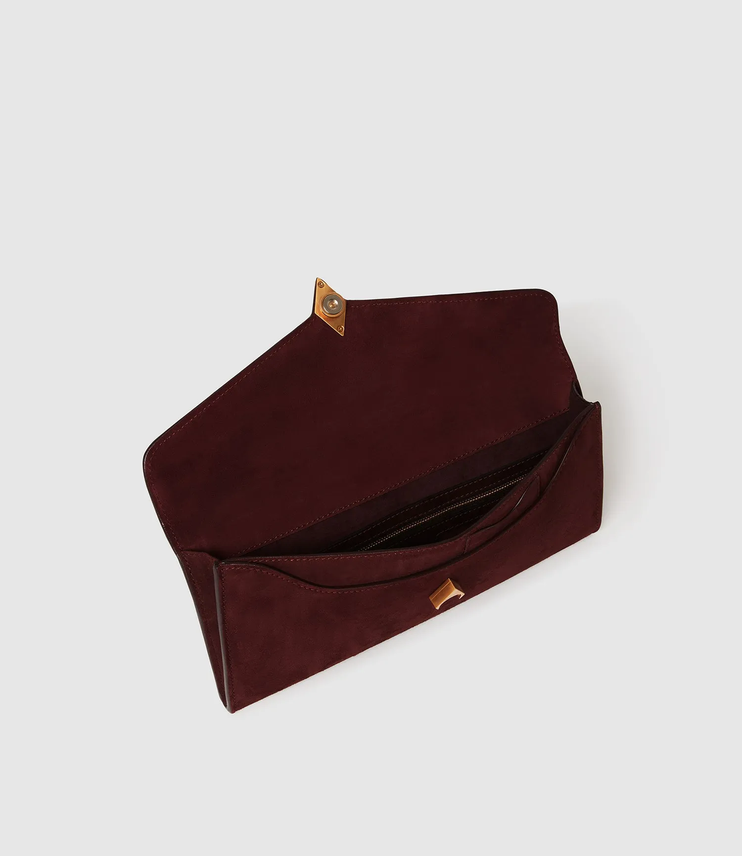 Edge Clutch Buttery Suede Amarone sold by Metier product image thumbnail 3