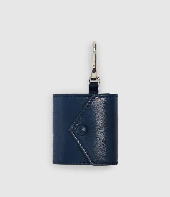Airpods Case Buttery Nappa Sapphire made by Metier