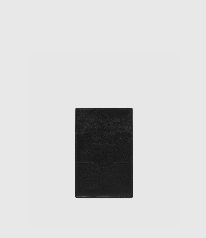 Thin Travel Wallet Buffalo Black made by Metier