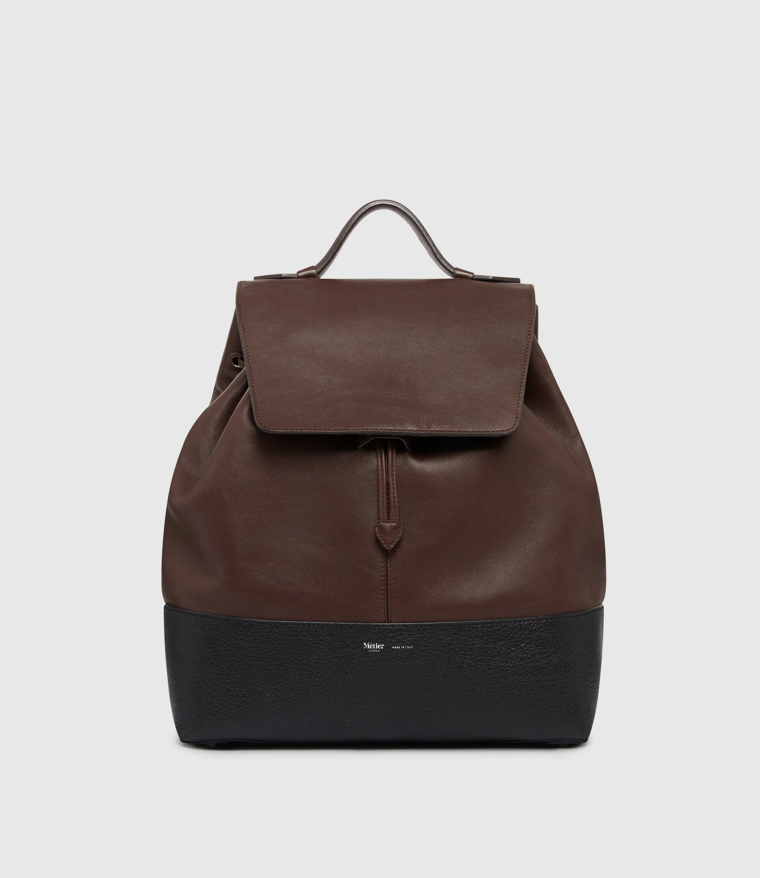 Glide Backpack Rodeo Maduro Brown With Full Grain Black sold by Metier
