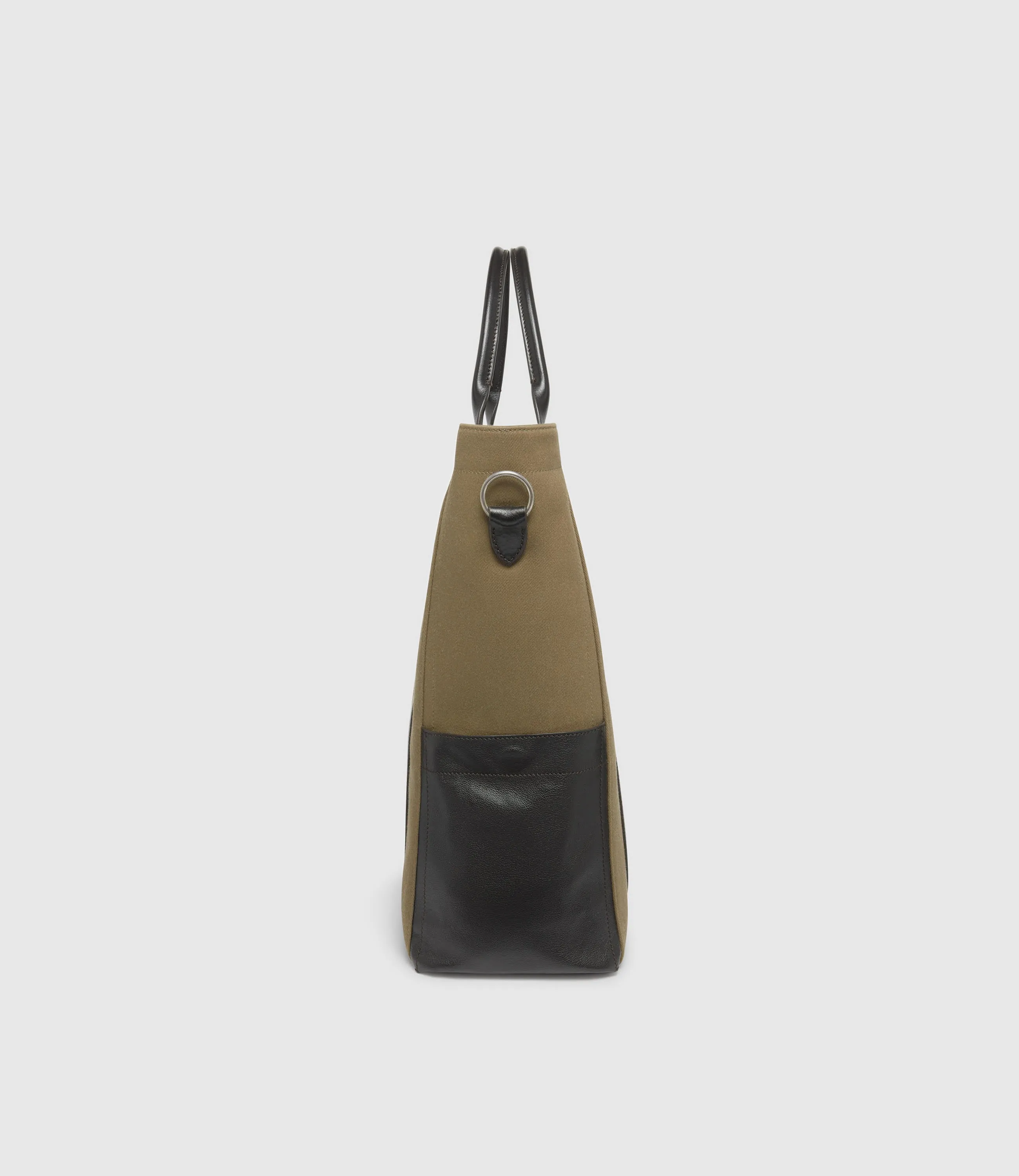 Mariner Zippered Tote Military Twill Khaki with Cacao sold by Metier product image thumbnail 2