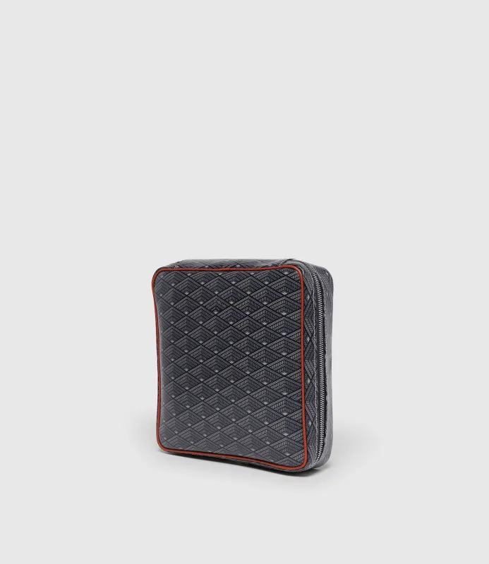 Medium Travel Organiser Slim Signature Canvas Navy made by Metier