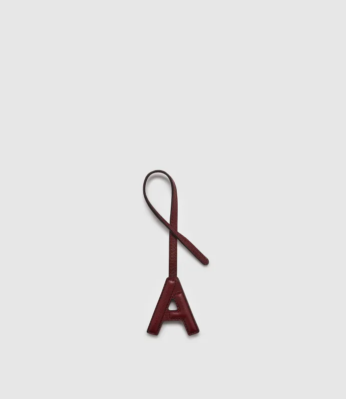 Personalisation Letter Charm Buffalo Dark Cherry made by Metier