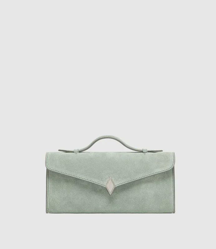 Edge Clutch Suede Terra made by Metier