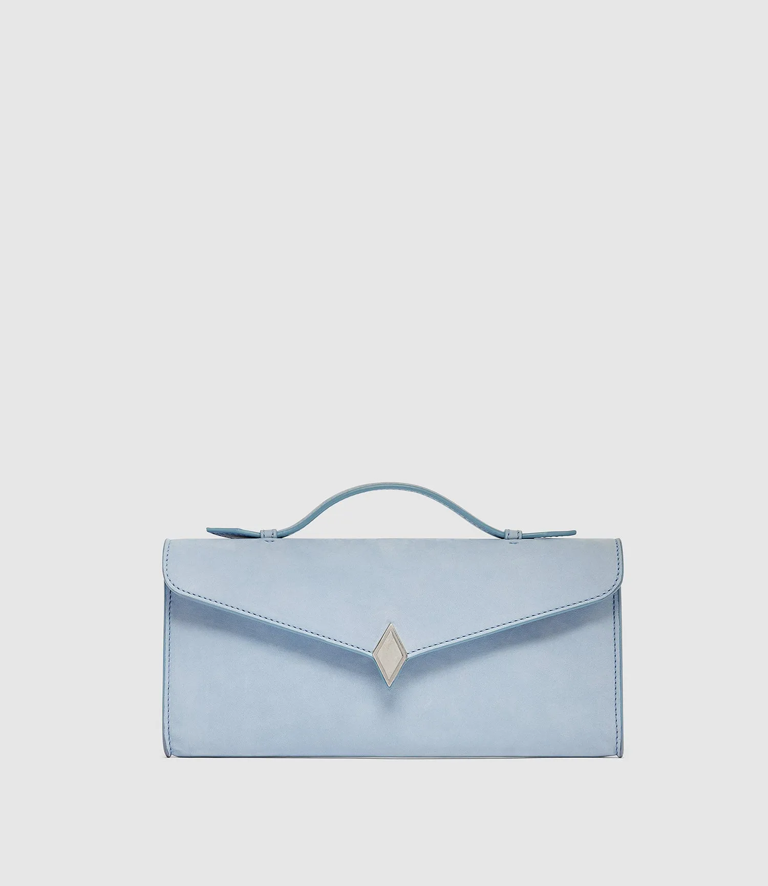 Edge Clutch Suede Hydra sold by Metier
