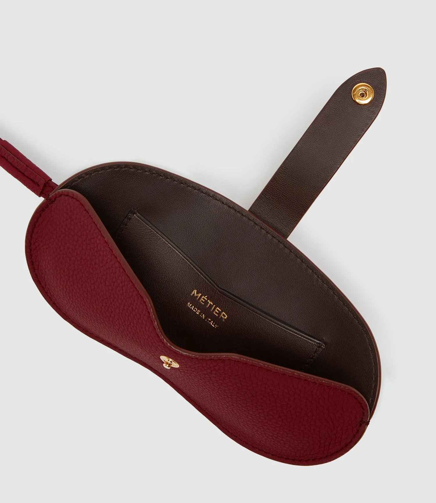 Glasses Case With Strap Soft Grain Rosso sold by Metier product image thumbnail 2