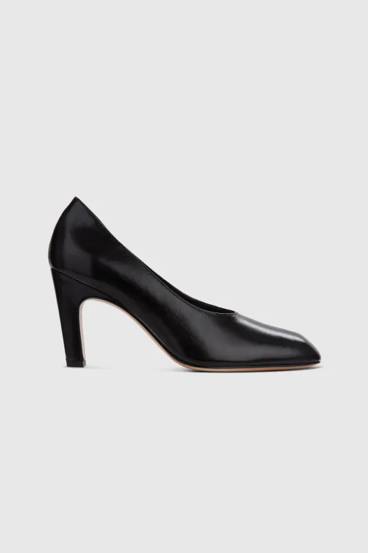 KHANE MID PUMP - BLACK LEATHER made by Yuzefi