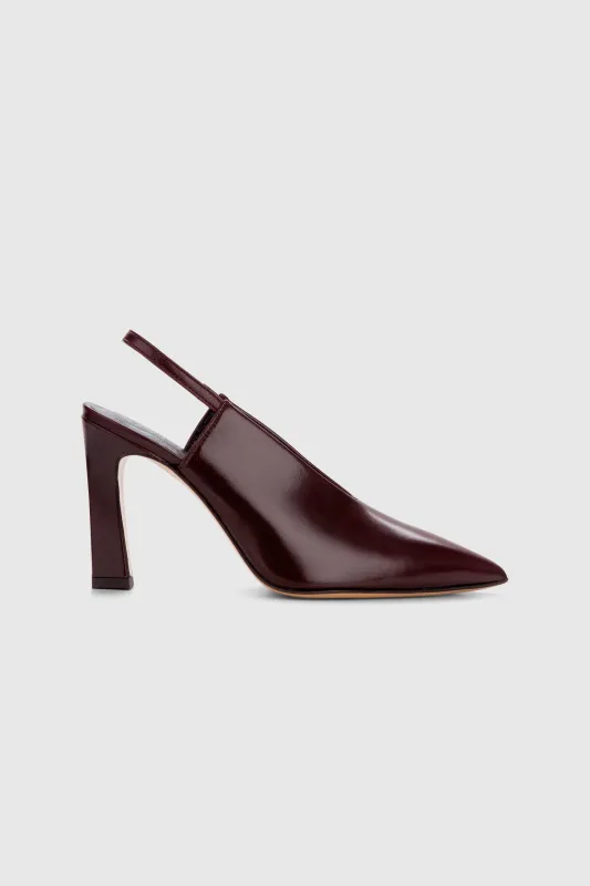 NUR SLINGBACK - BORDEAUX LEATHER made by Yuzefi