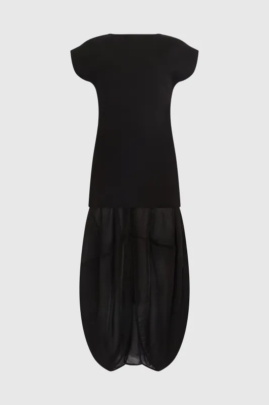 KIMIYA BUBBLE DRESS - BLACK made by Yuzefi