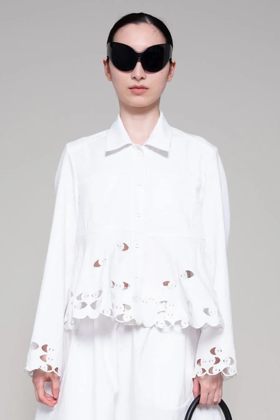 WHITE WATCHING SHIRT JACKET sold by MELITTA BAUMEISTER