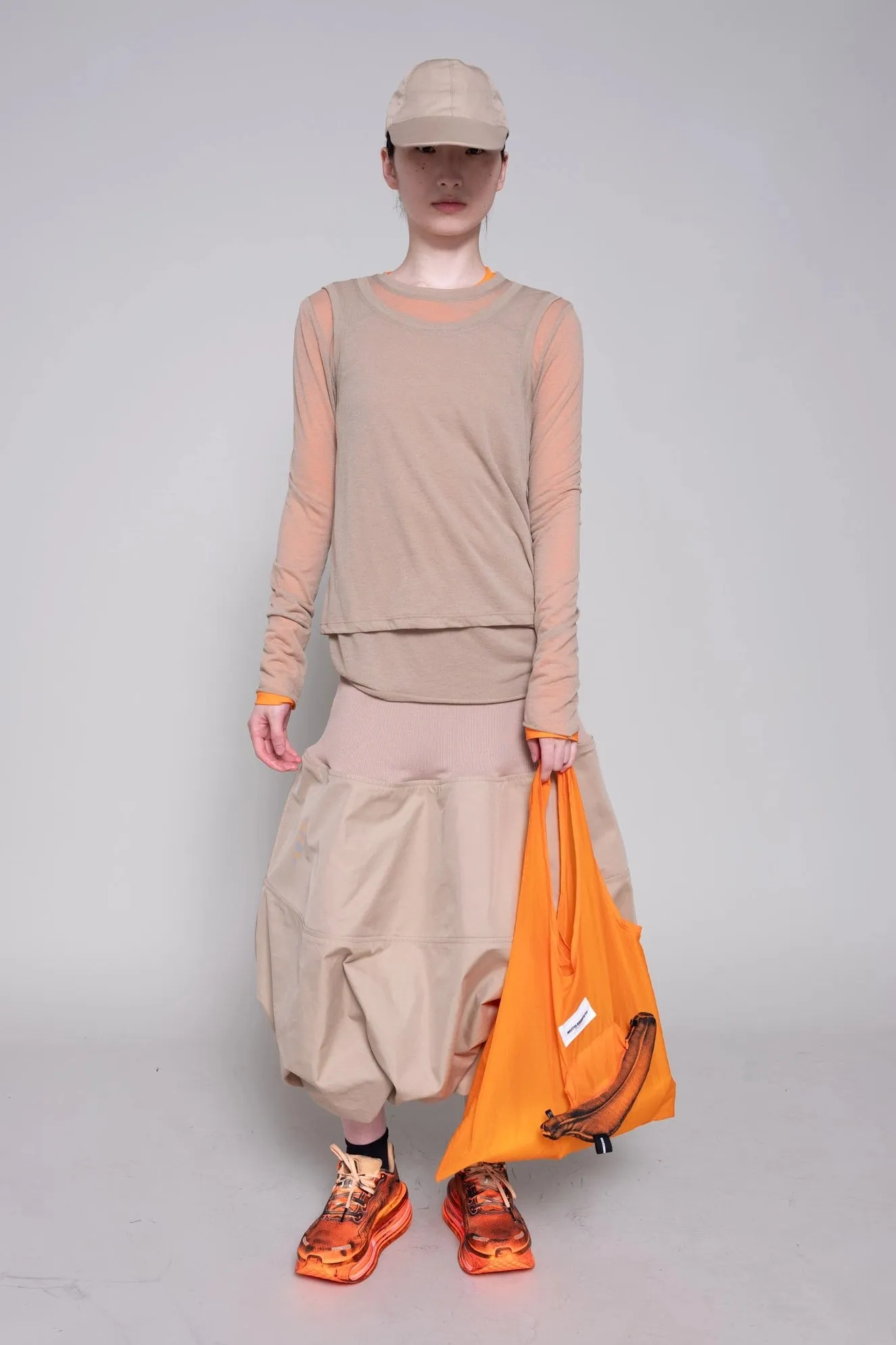 BEIGE LONG SLEEVE DOUBLE TOP sold by MELITTA BAUMEISTER product image thumbnail 2