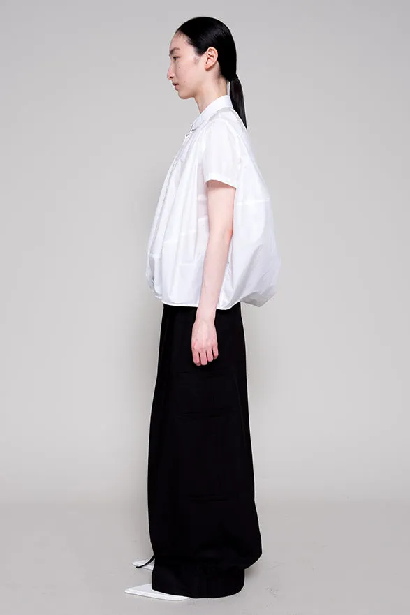 WHITE ROUND COLLAR COCOON SHIRT sold by MELITTA BAUMEISTER product image thumbnail 4