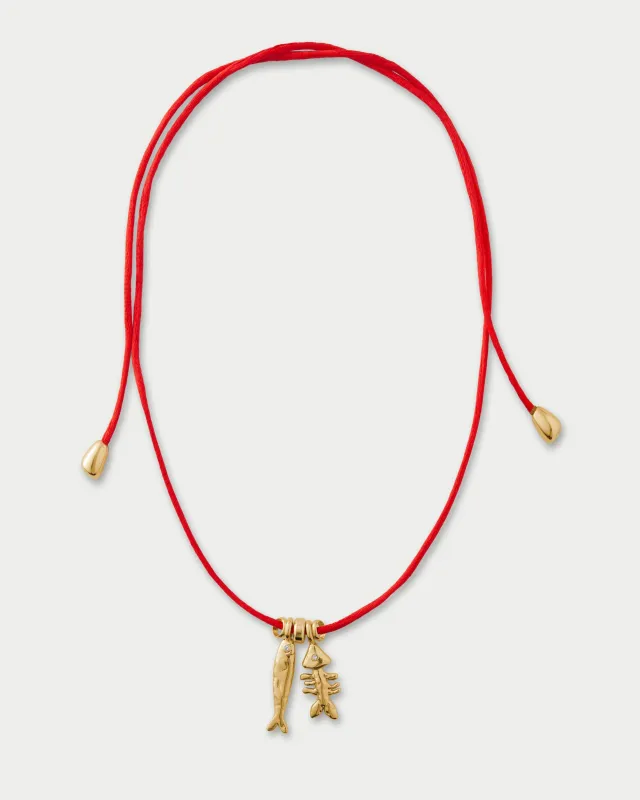 Sardine and Fishbone Necklace made by Ã©liou