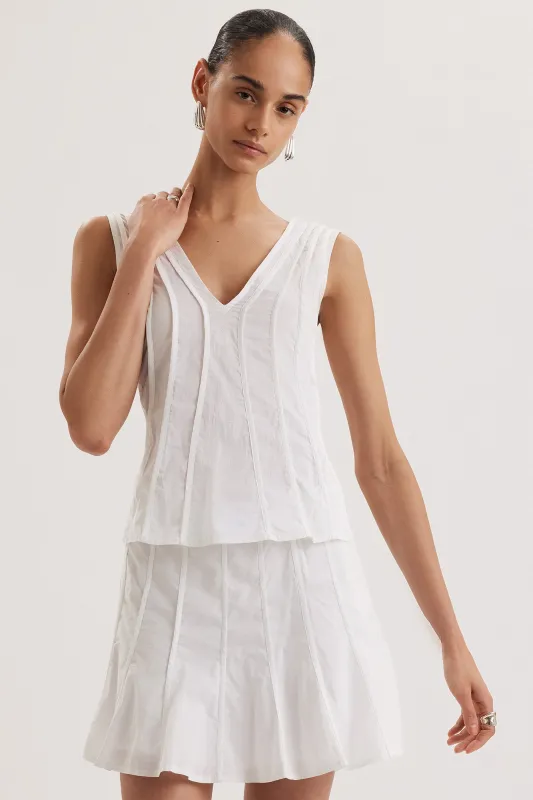 Safar Top in White made by Merlette NYC