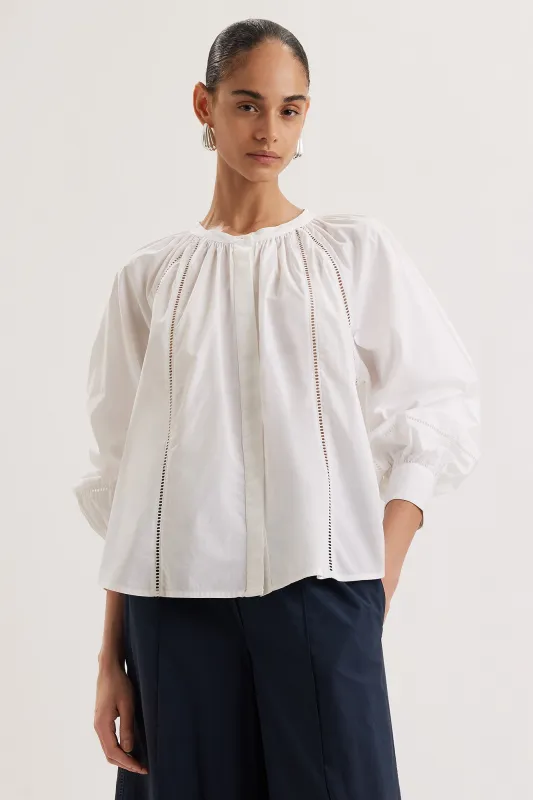 Roshni Top in White made by Merlette NYC