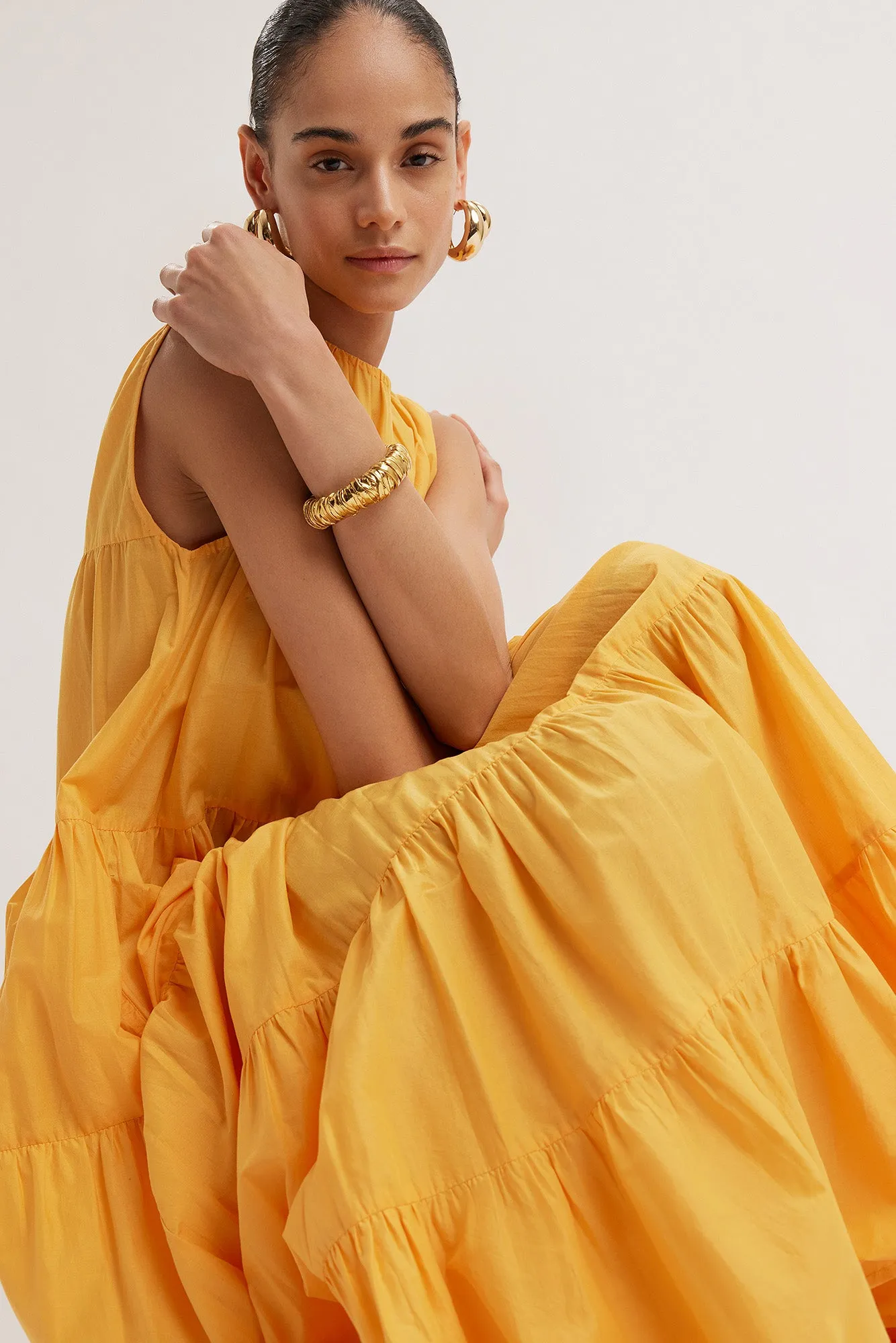 Caron Dress in Marigold sold by Merlette NYC product image thumbnail 2